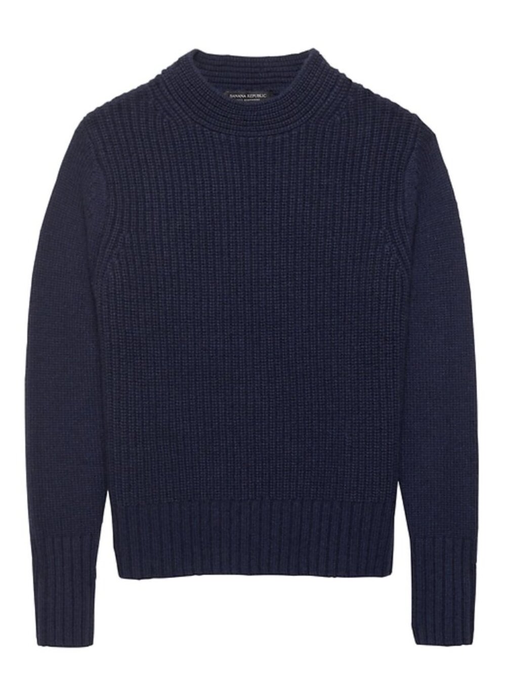 Cashmere Cropped Mock-Neck Sweater